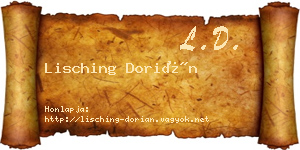Lisching Dorián névjegykártya